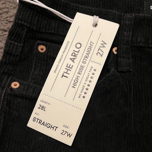 Aritzia Denim Forum The Arlo High Rise Straight Leg Pants NWT - Picture 3 of 9